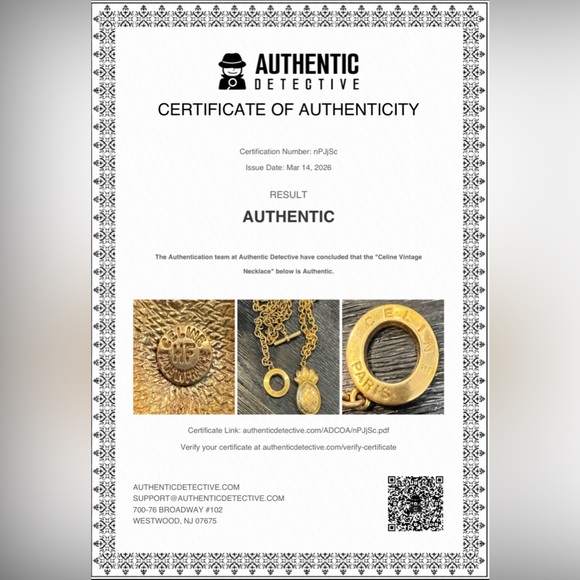 Celine Gold-Plated Pineapple Pendant Toggle Necklace Or Belt - Picture 2 of 12